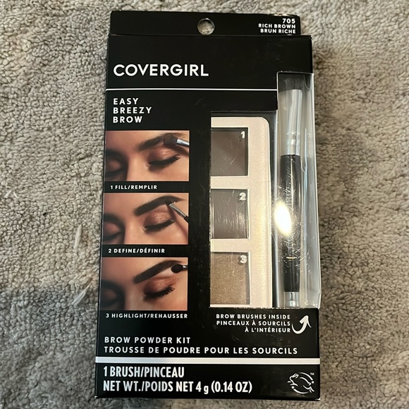 NWT Covergirl Brow Powder Kit 705 Rich Brown - Picture 1 of 8